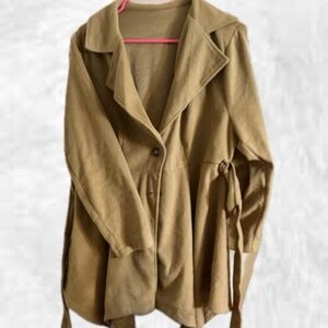 Belted Tweed Overcoat